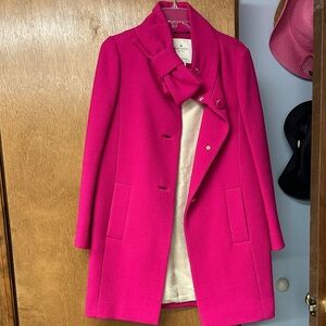 Kate Spade Vibrant Pink Pea Coat